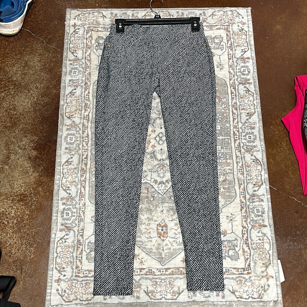 Michael Kors Black and White Patterned Pants